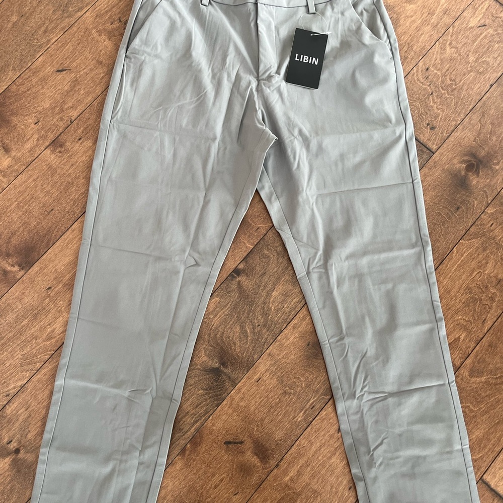 Libin Men's Gray Golf Pants
